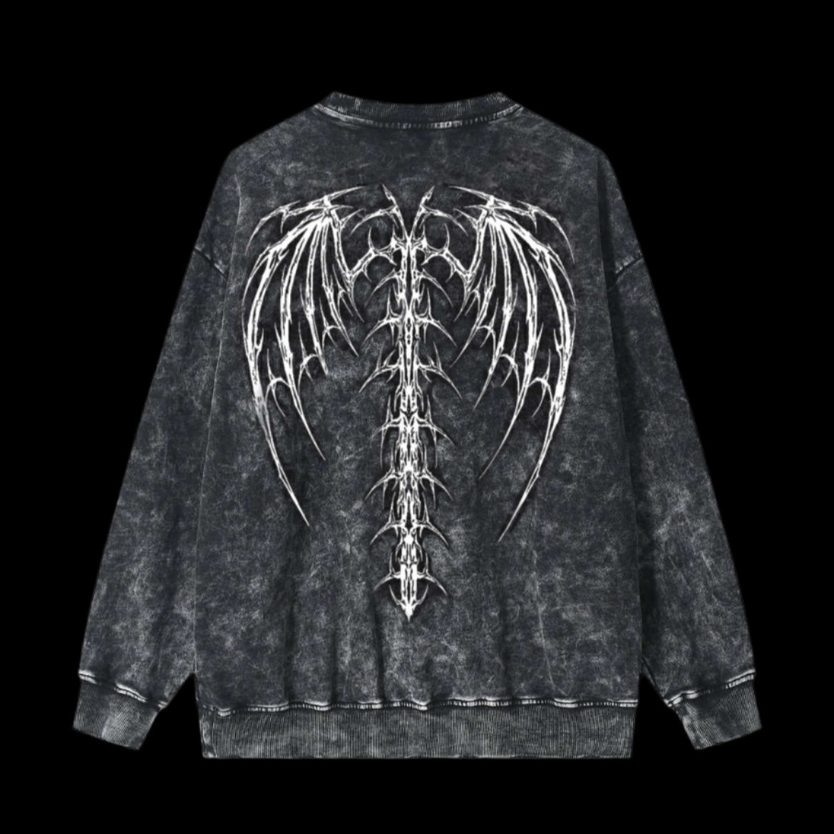 Snow Washed Hand-Frayed 333 Angel Sweatshirt