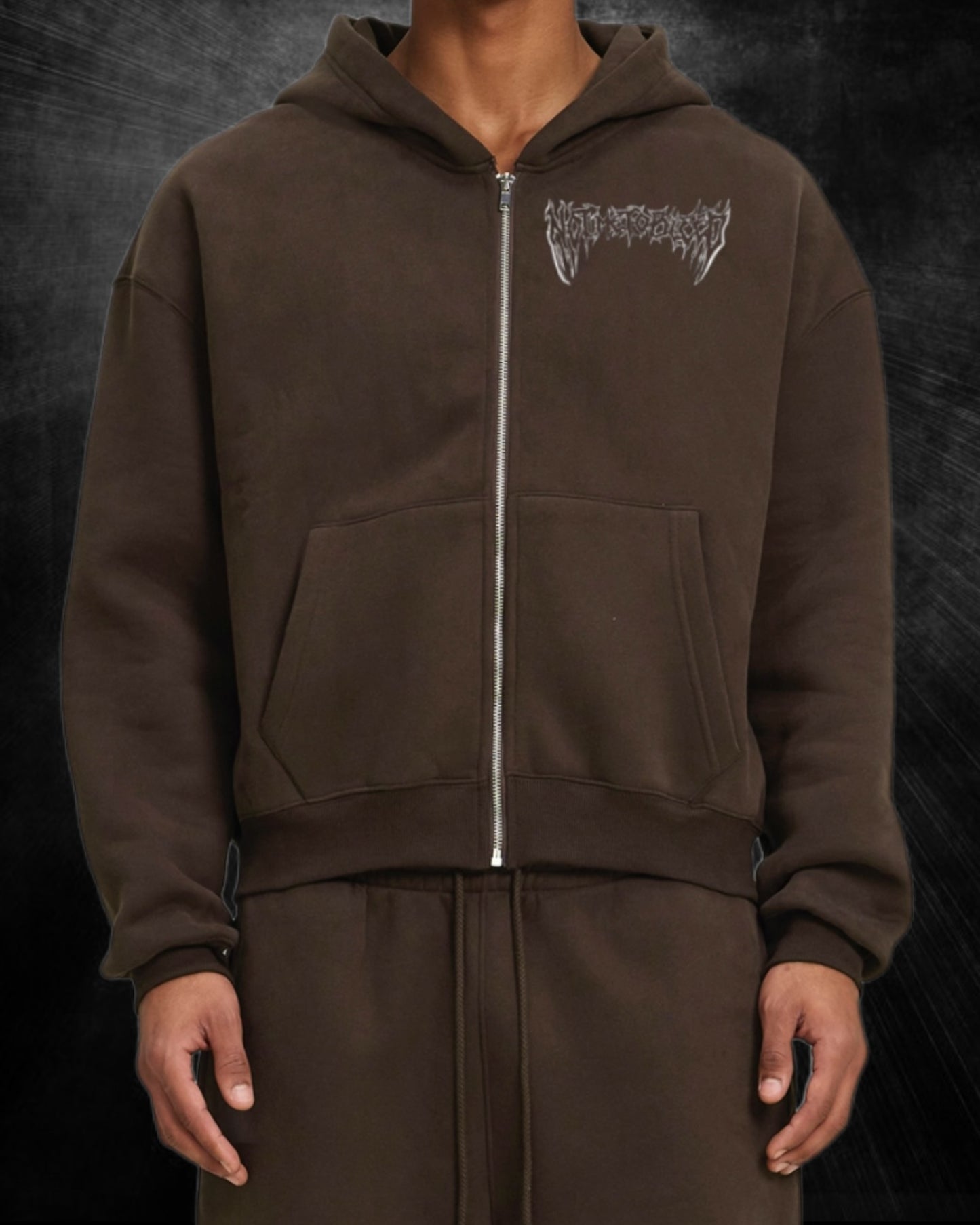 Notimetobleed Fleece Zip-Up Boxy Hoodie