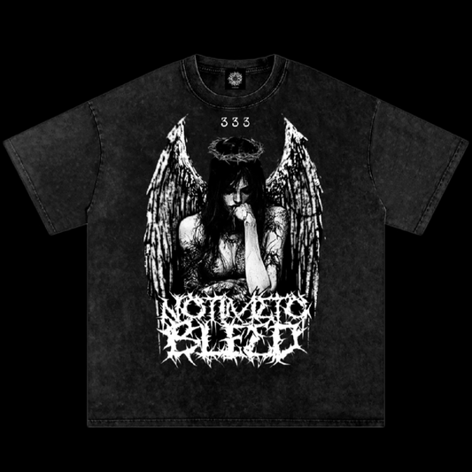 Fallen Angel 2.0 Snow Washed Oversized Cotton T-Shirt