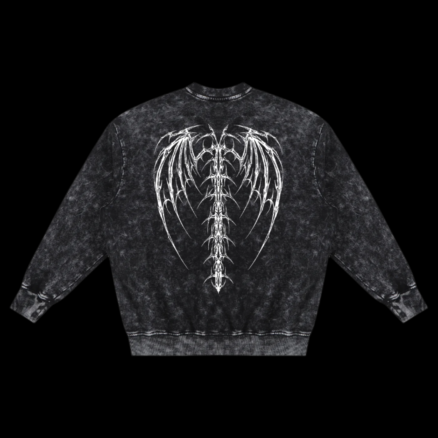 Snow Washed Hand-Frayed 333 Angel Sweatshirt