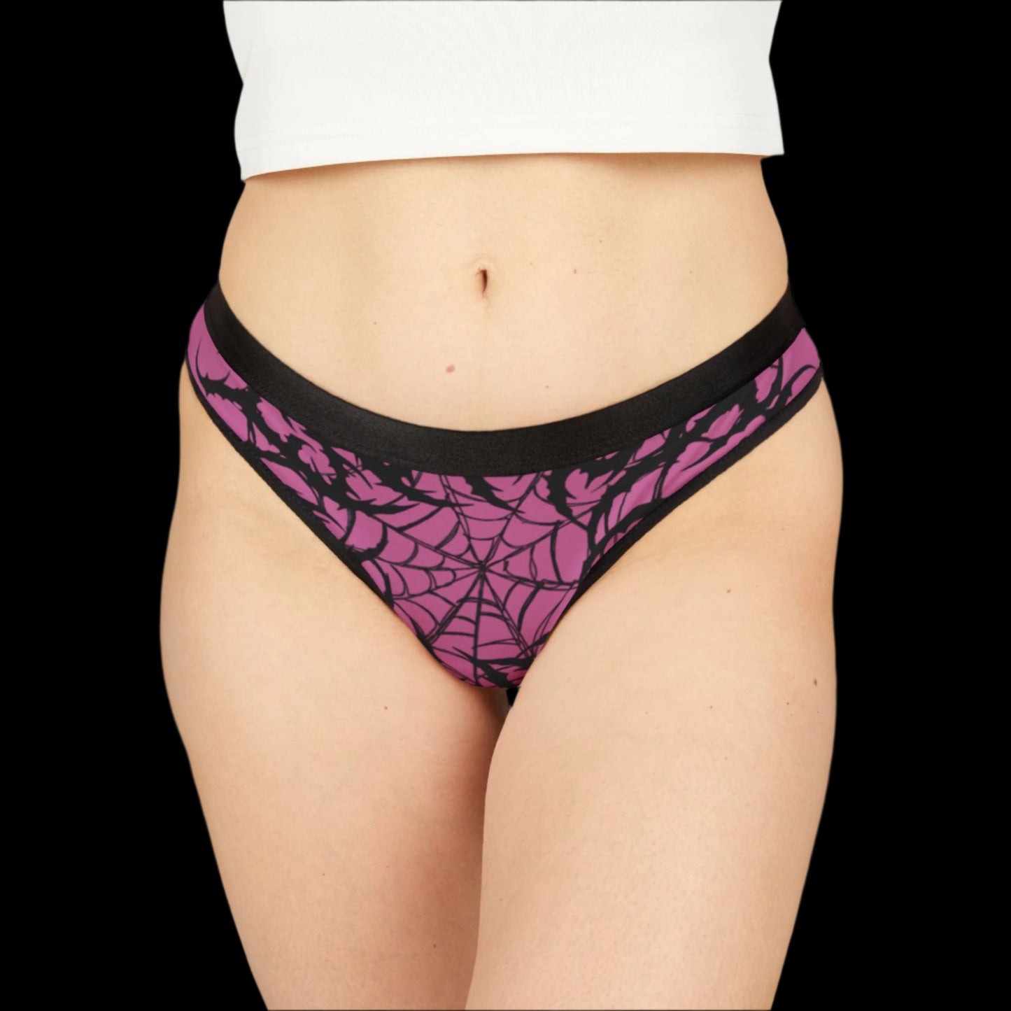 Pink Spiderweb Women's Thongs