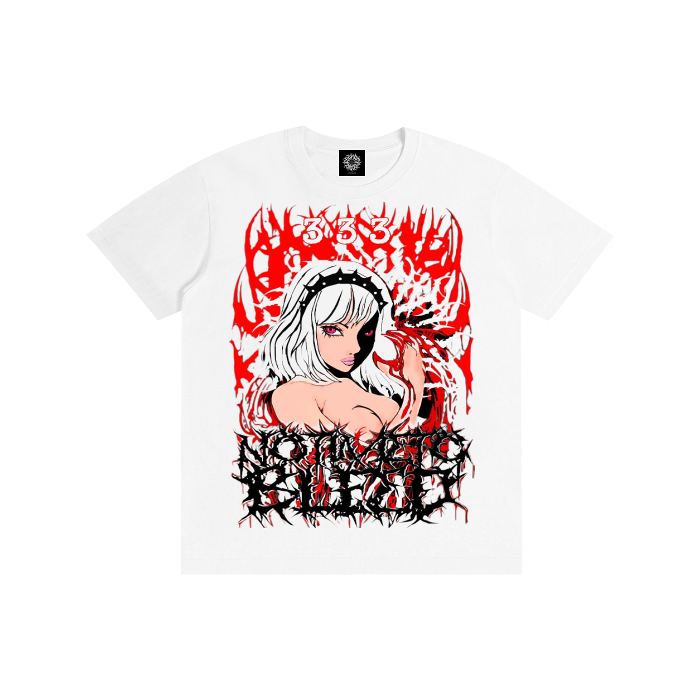 notimetobleed anime girl white T-shirt