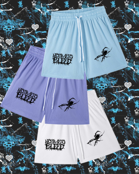 Spider Mesh Drawstring Shorts
