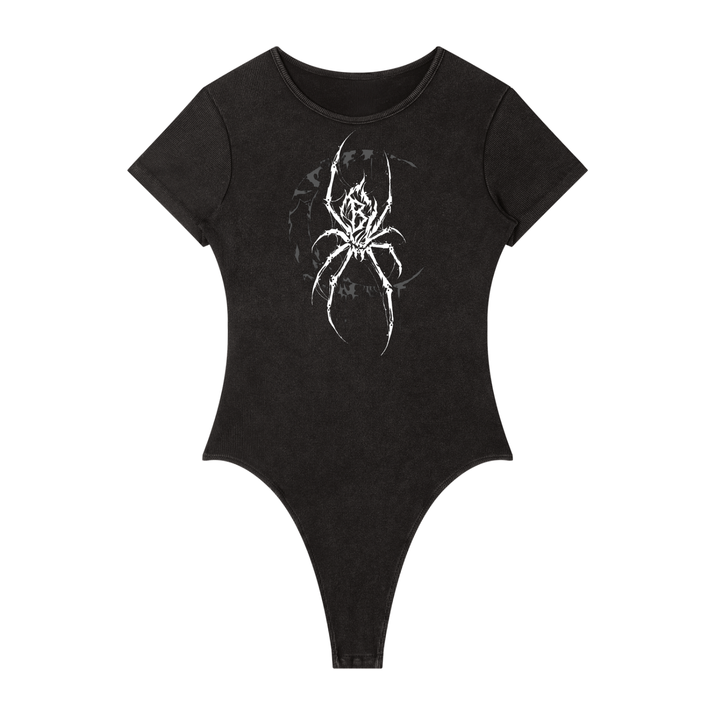 Spider Moon  Women's Mineral Wash Crewneck Bodysuit