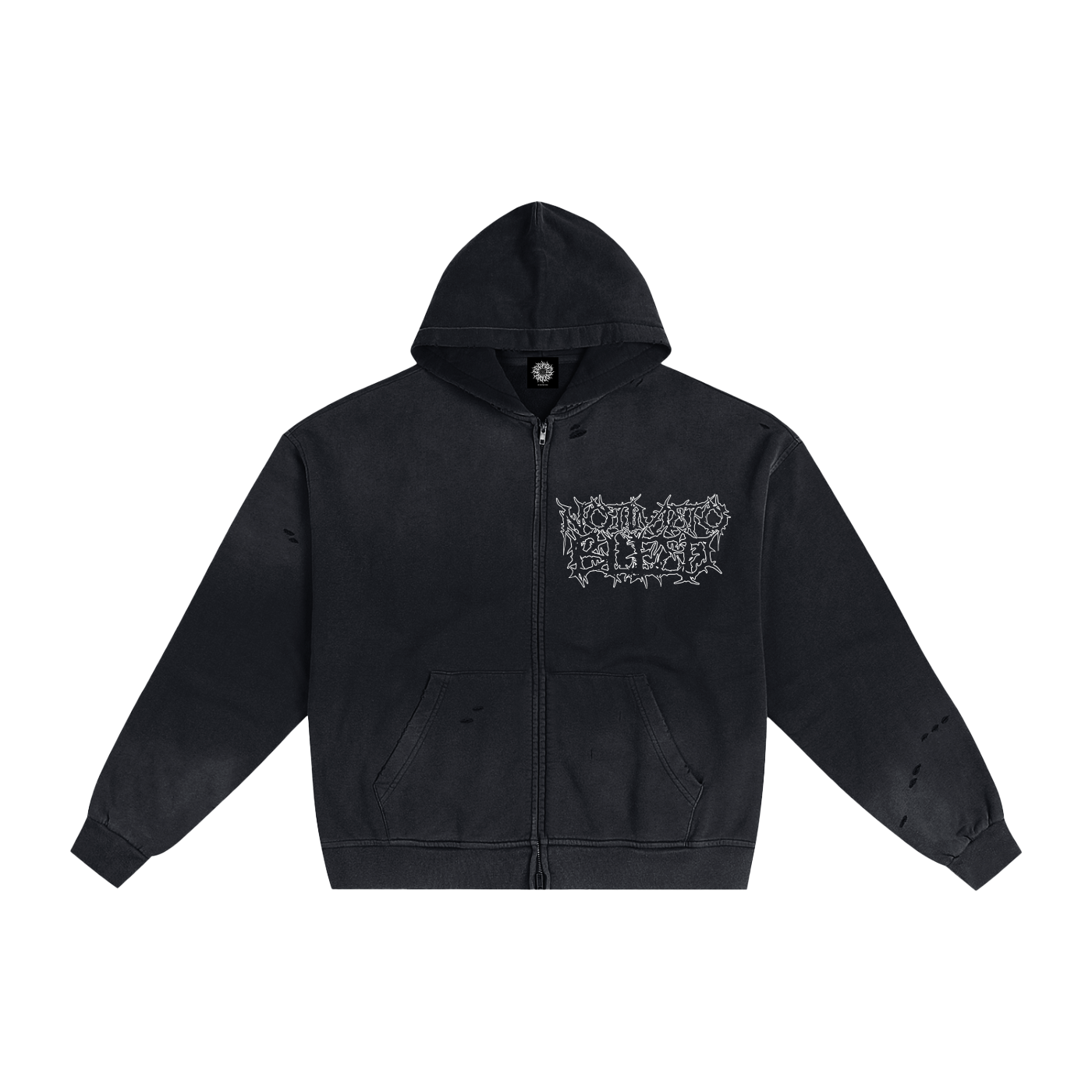 Ghostface BLeed Hand-Frayed Sunfade Zip Hoodie