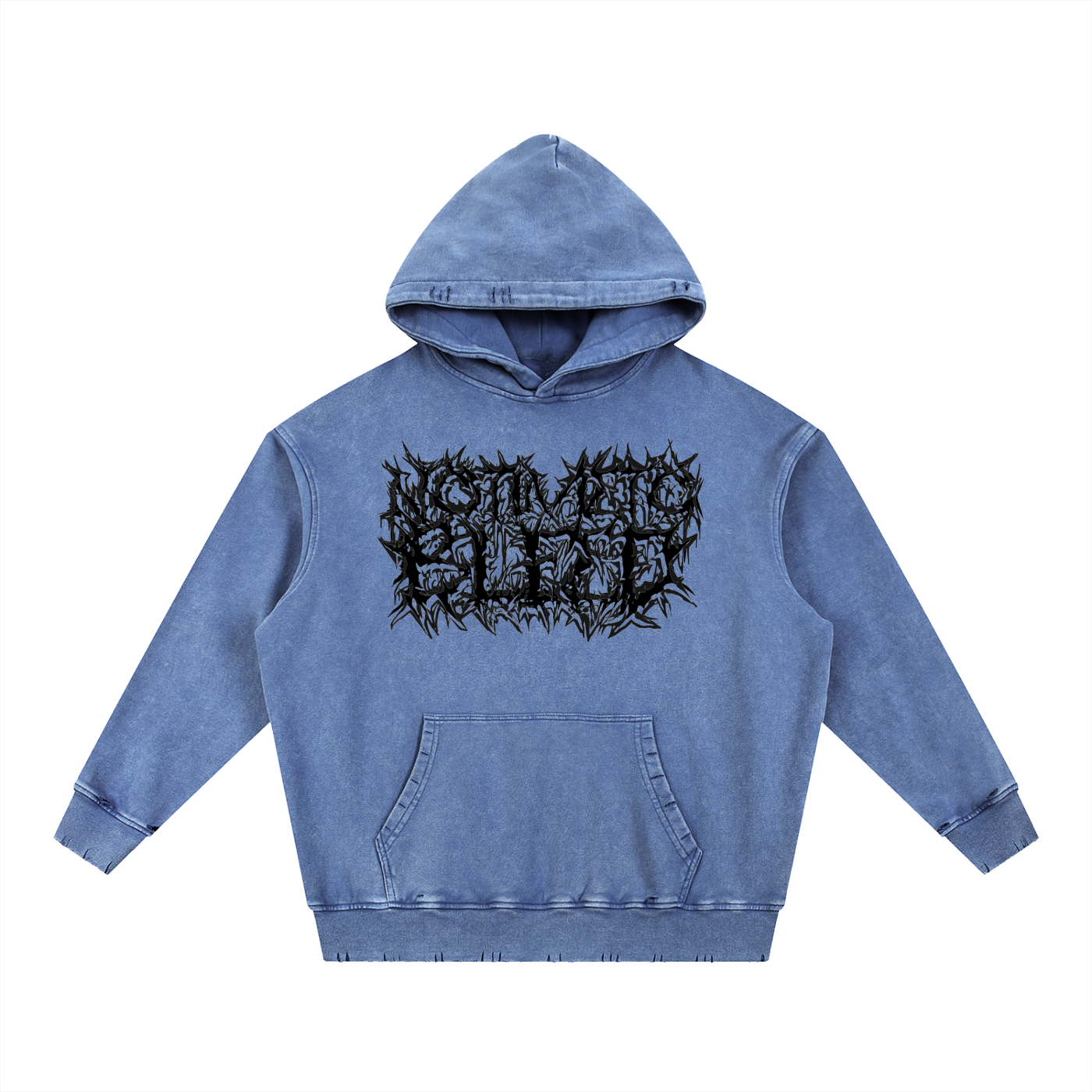 NTTB Snow Wash Hand-Frayed Heavyweight  Hoodie