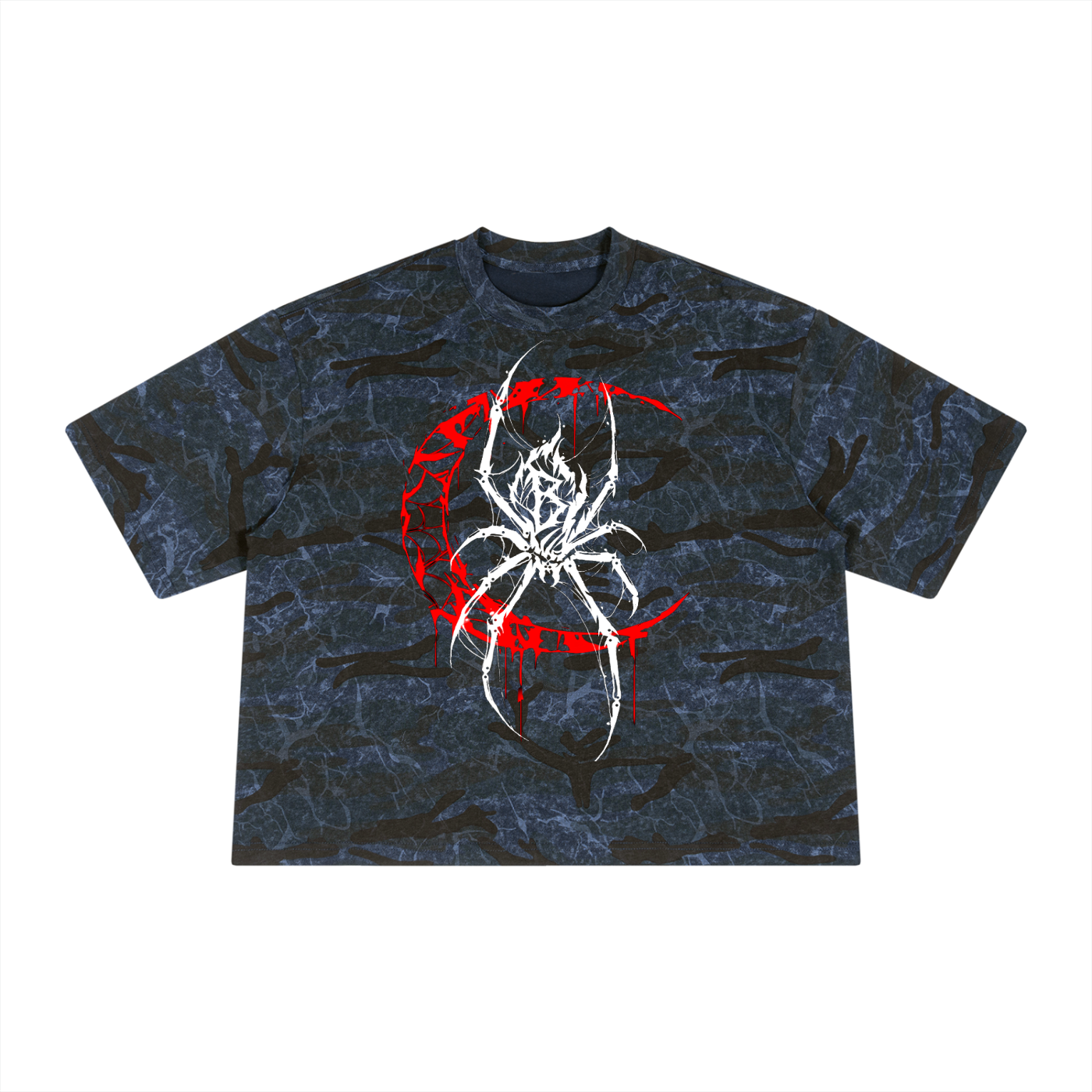 Super Moon Boxy Camo Print T-Shirt