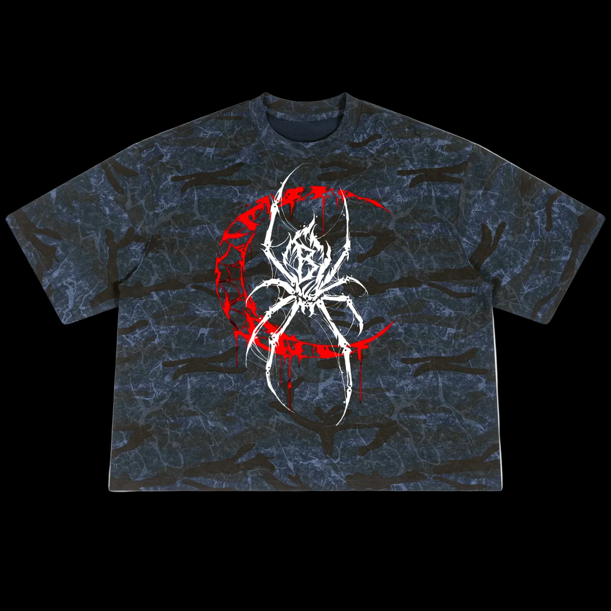 Super Moon Boxy Camo Print T-Shirt