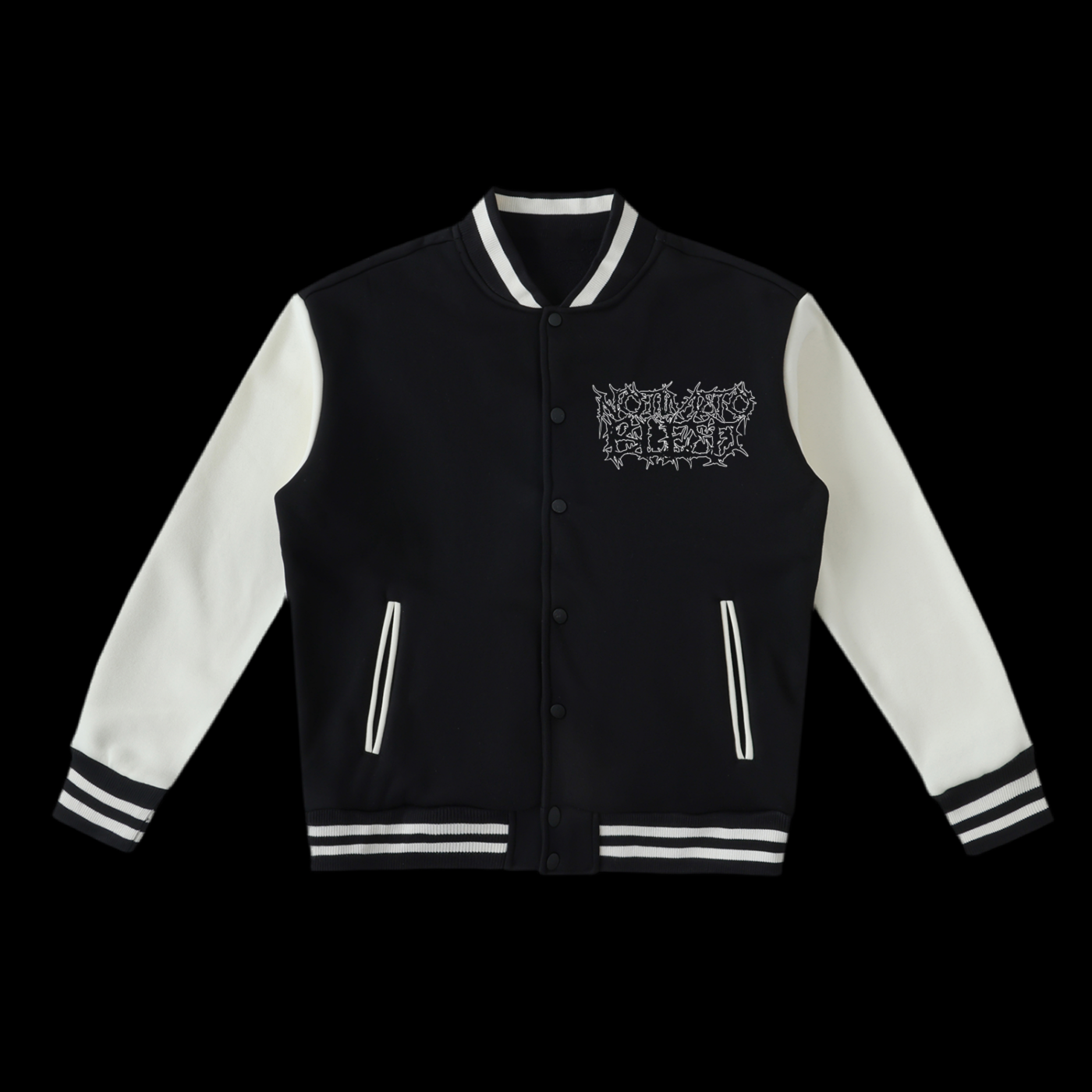 NTTB StaySpooky Two-Tone Fleeced Varsity Jacket