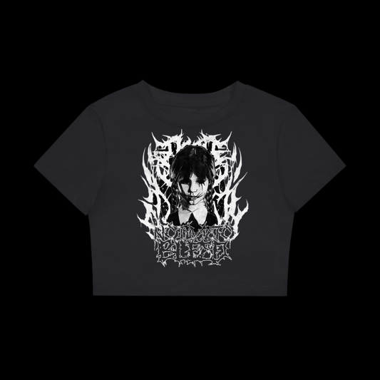 Dead Wednesday Fitted Crop Cotton T-Shirt