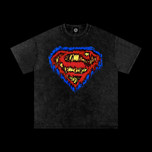 SuperSlam Snow Washed Oversized Cotton T-Shirt
