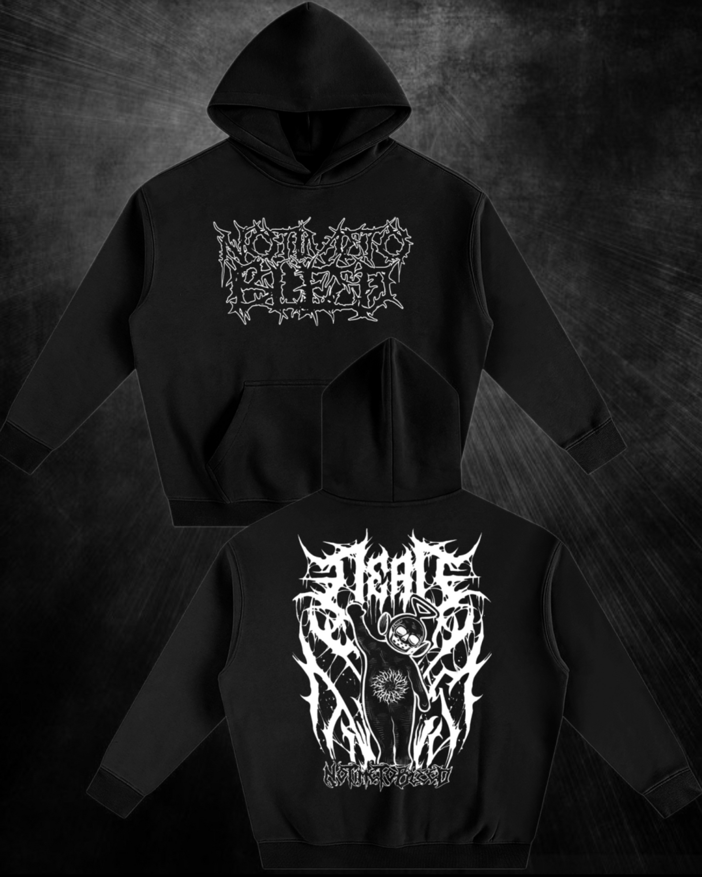 Notime Skullytubby Oversize Fleeced Hoodie