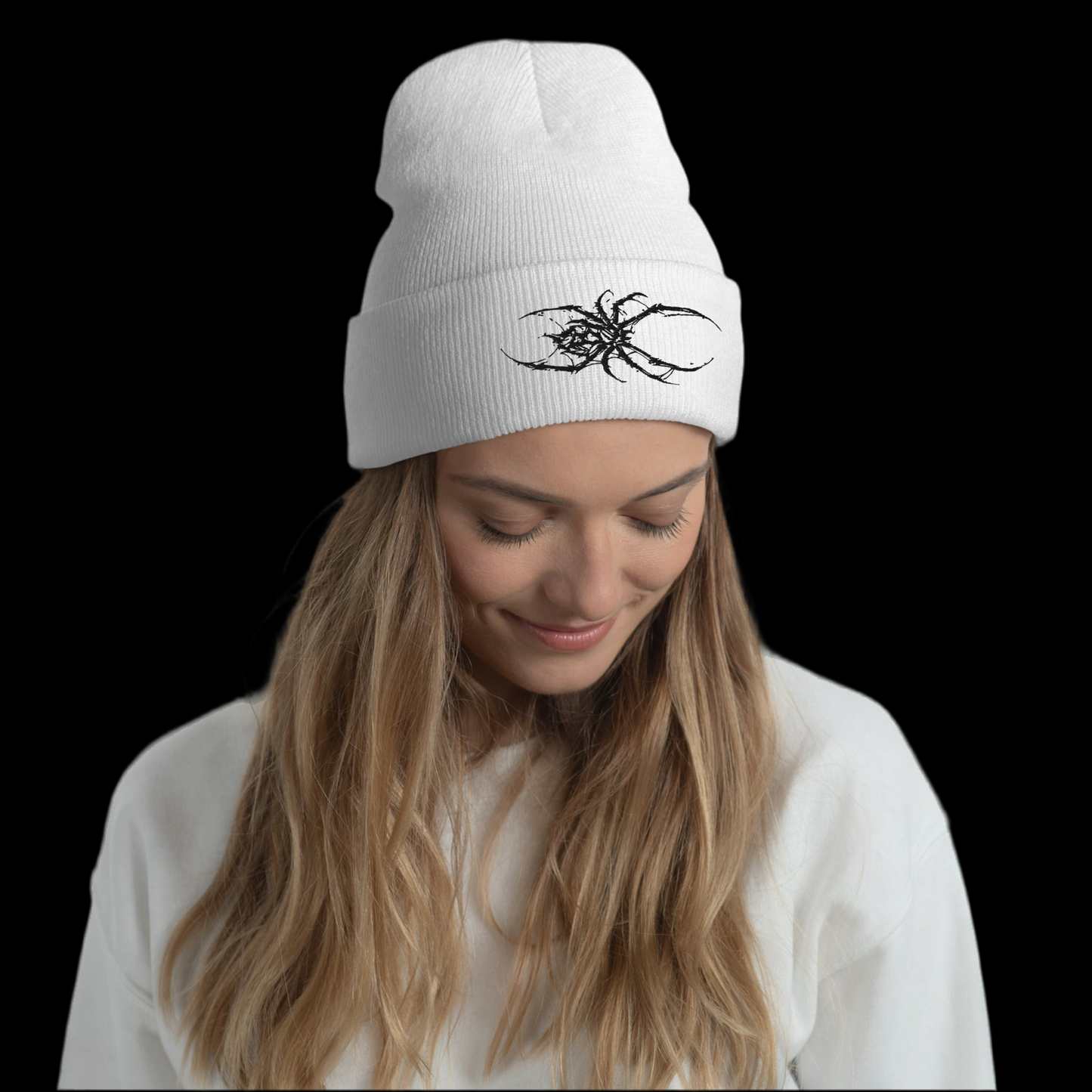 Spider Cuffed Beanie