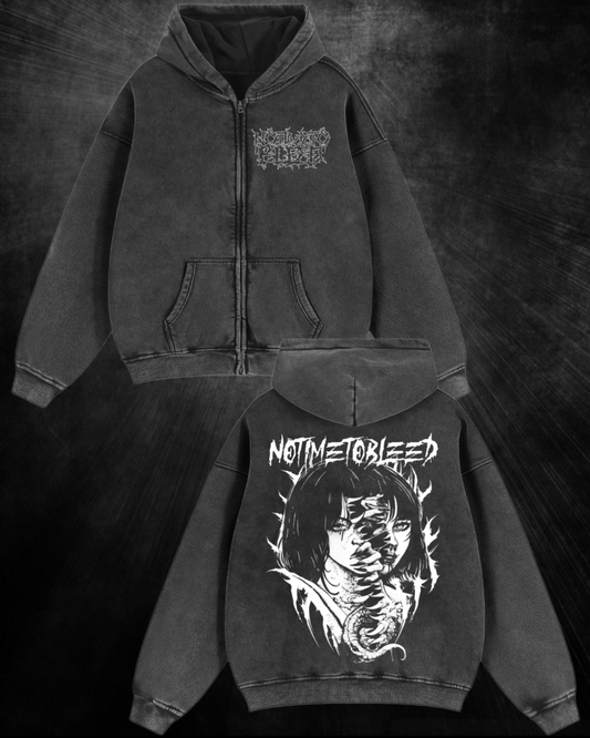 Beasty Zip-Through Boxy Fleece Hoodie