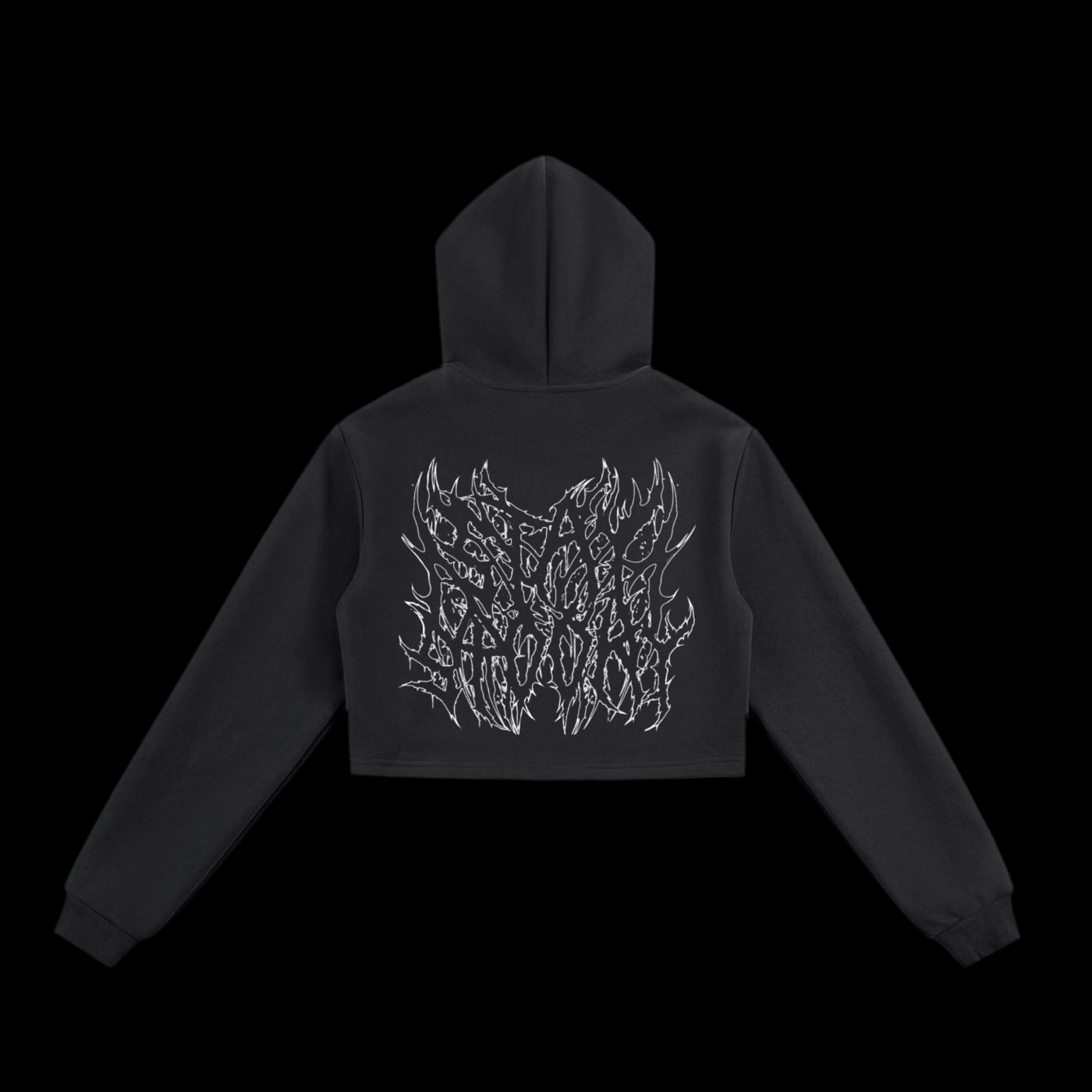 StaySpooky Cropped Zip-Up Hoodie