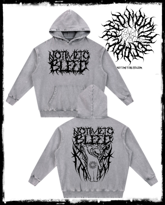 Skullytubby Snow Wash Hand-Frayed Heavyweight  Hoodie