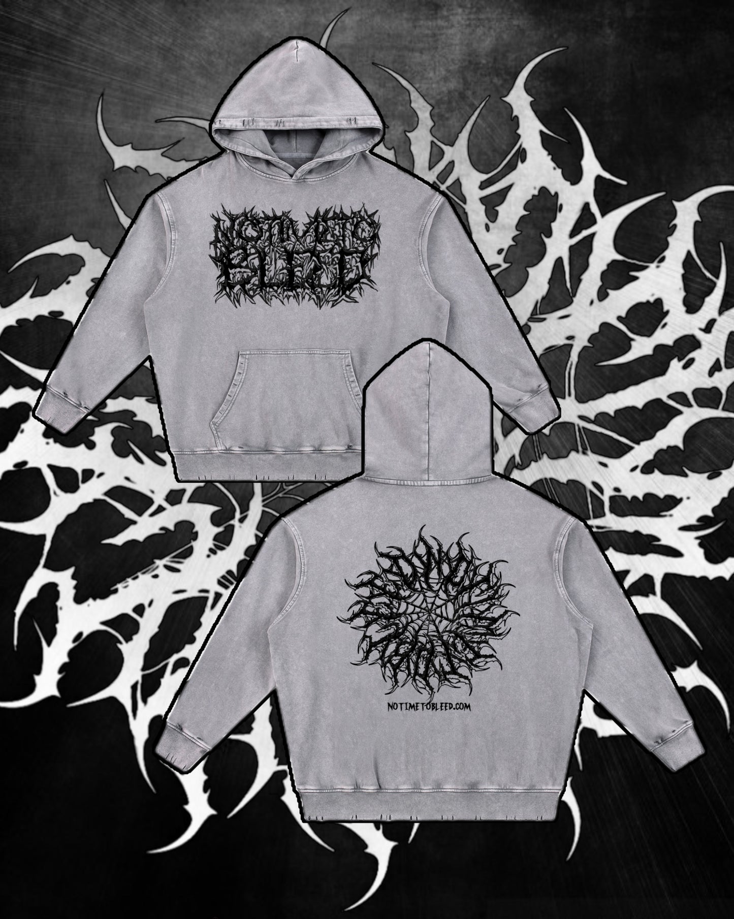 NTTB Snow Wash Hand-Frayed Heavyweight  Hoodie
