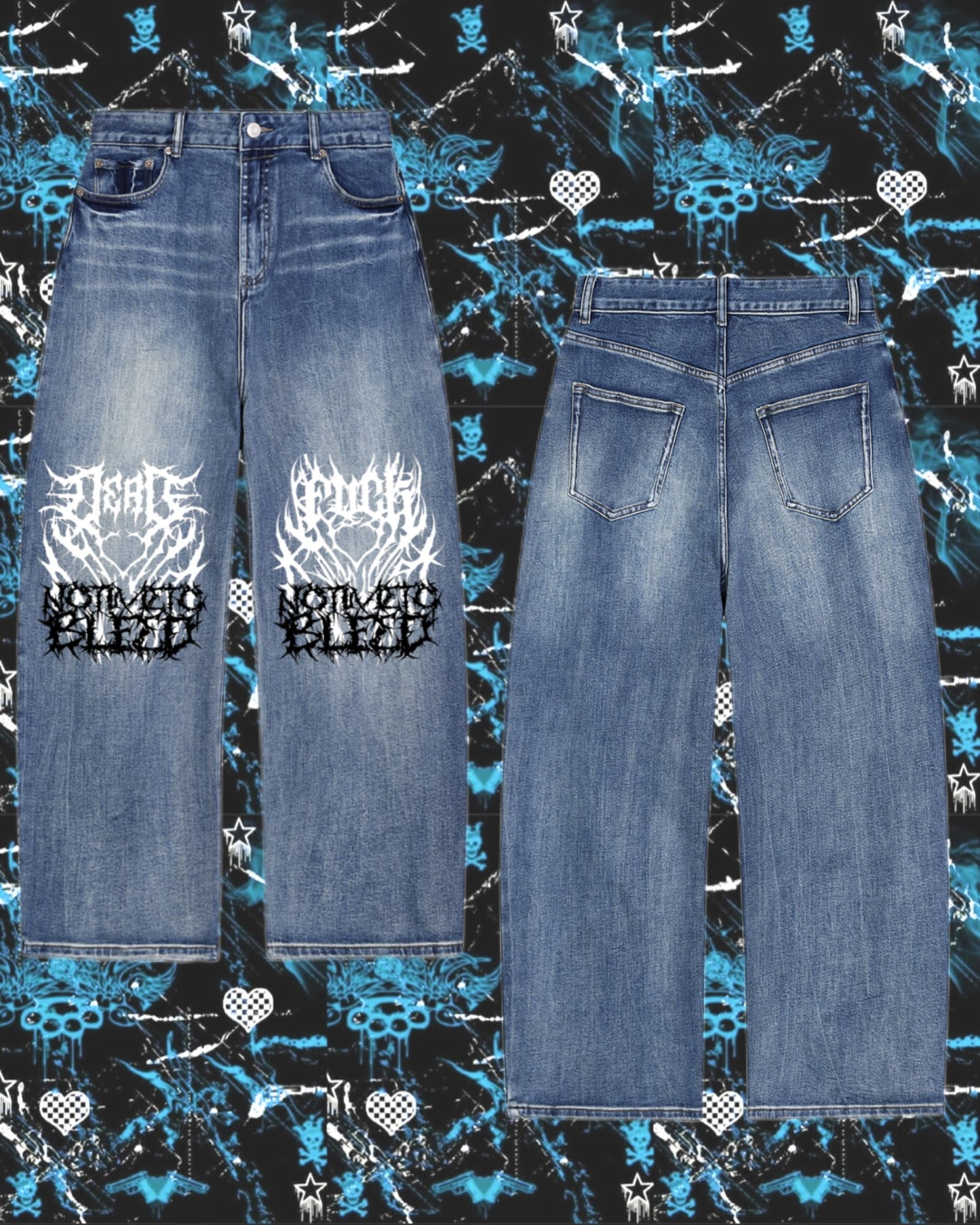 Dead Fu*k NTTB Sun Fade Heavyweight Denim Jeans