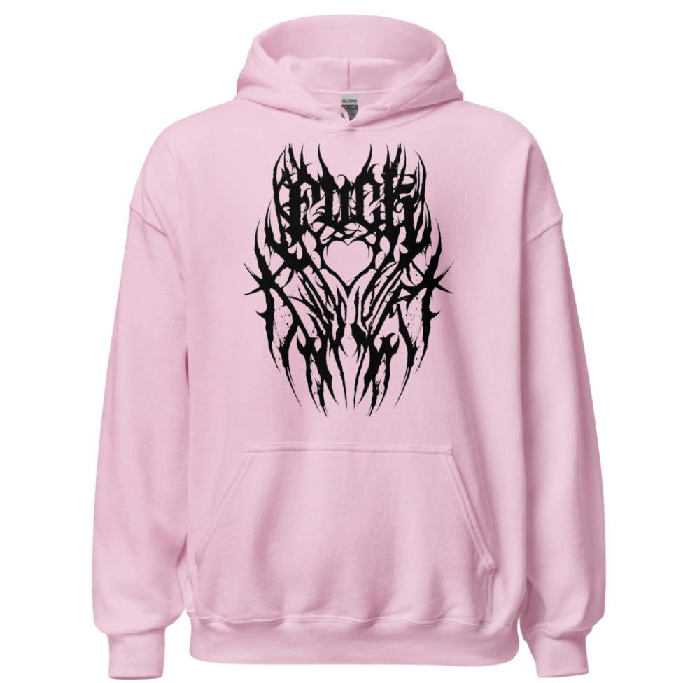 fu*k lxve pink hoodie