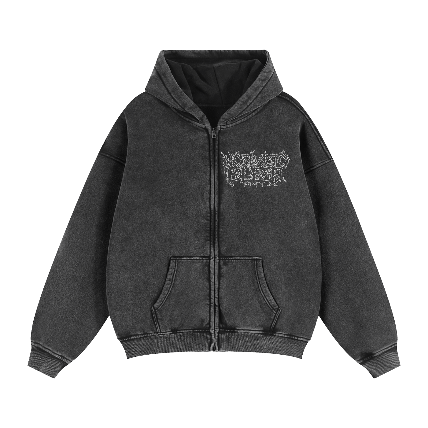NTTB Wings Zip-Through Boxy Fleece Hoodie