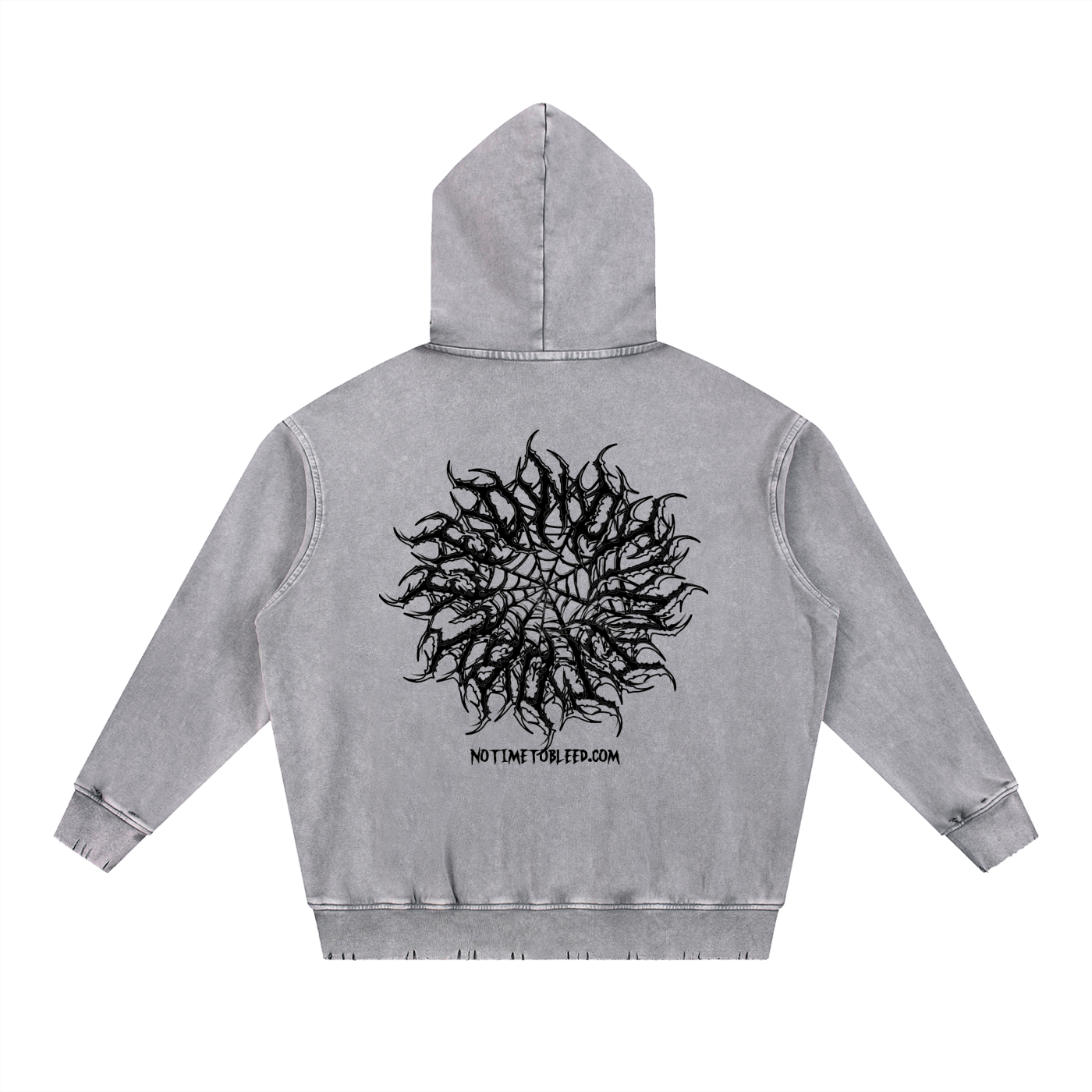 NTTB Snow Wash Hand-Frayed Heavyweight  Hoodie