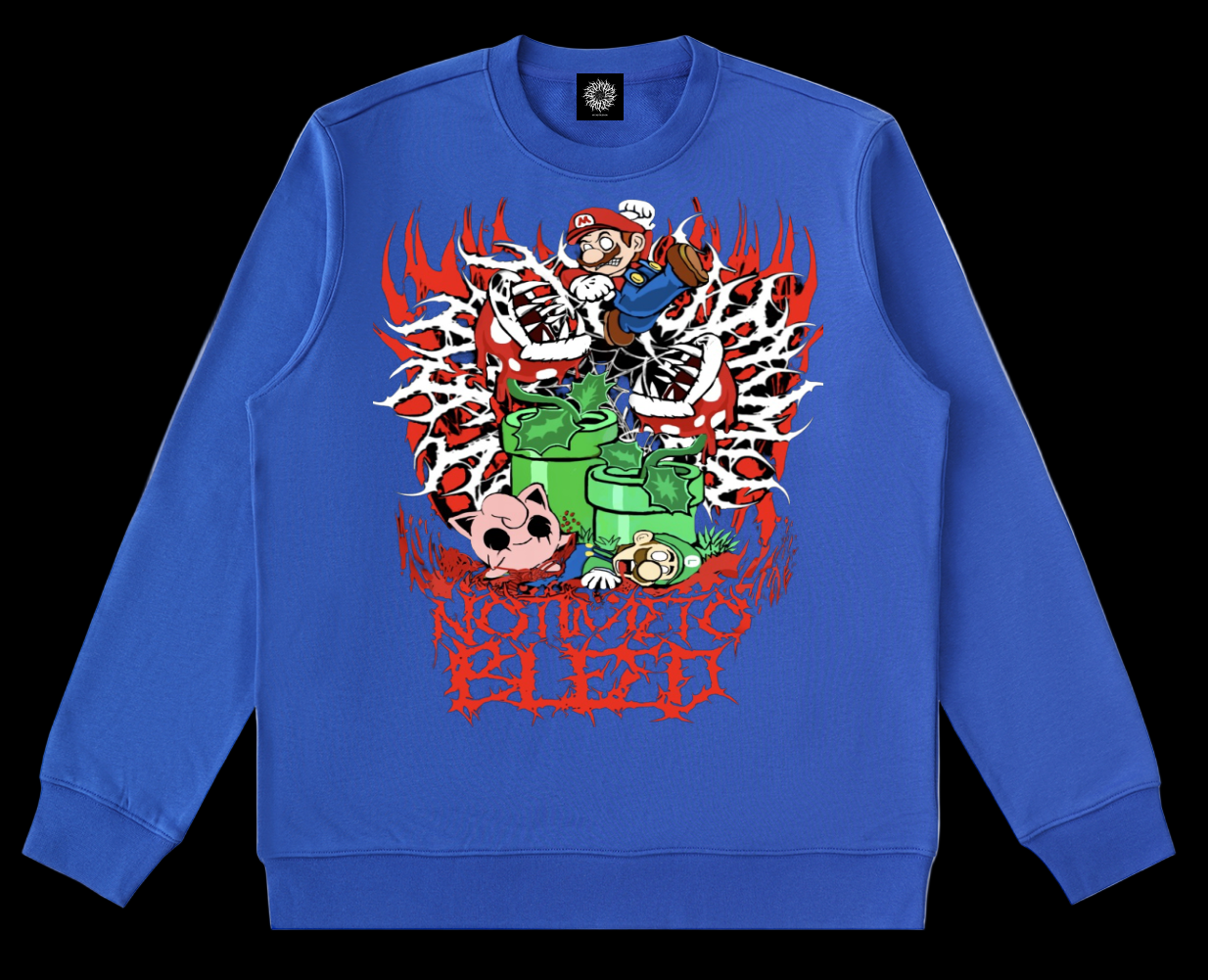 Notimetobleed Mario bros Heavyweight Crewneck  Sweatshirt