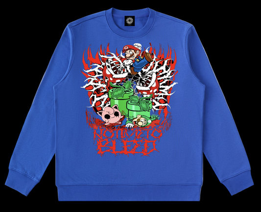 Notimetobleed Mario bros Heavyweight Crewneck  Sweatshirt