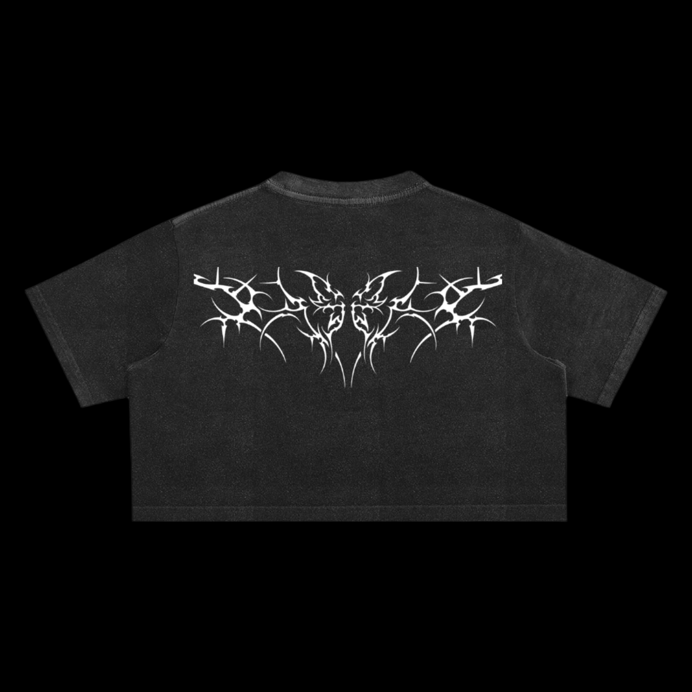 Venom Butterfly Snow Washed Crop Top