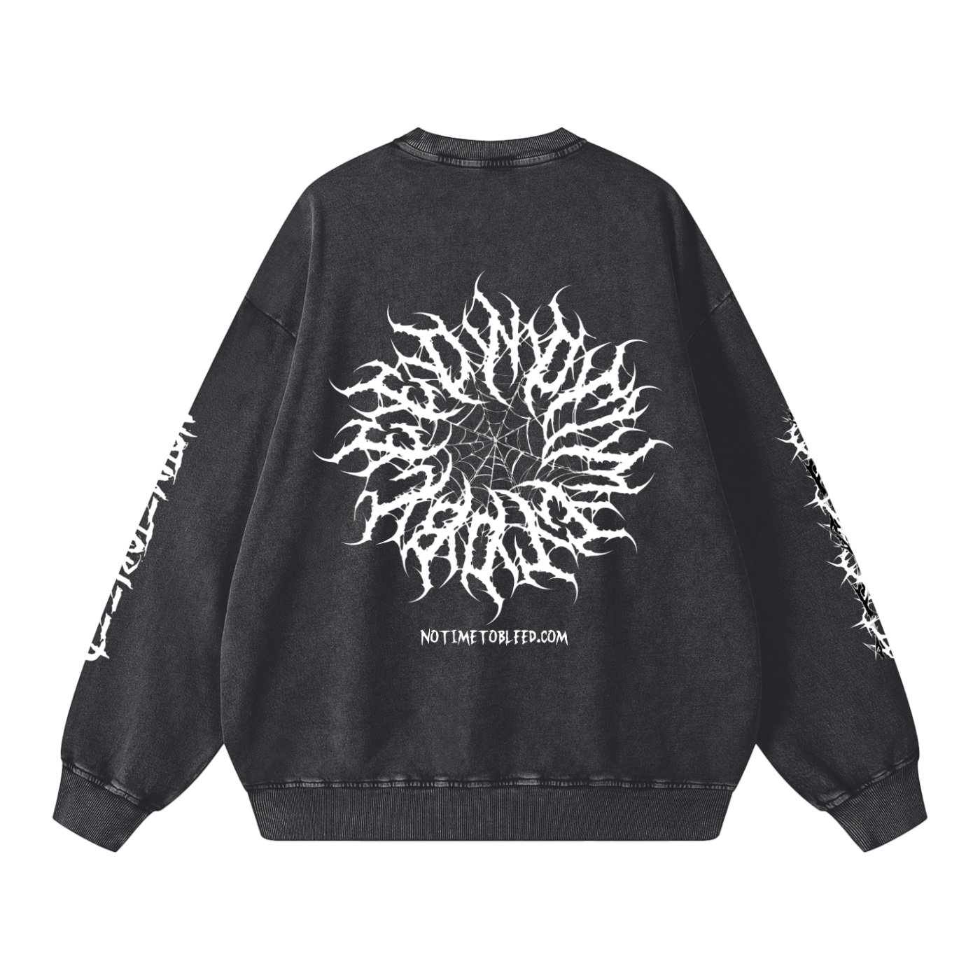 Spider Moon Snow Washed Oversized Sweatshirt