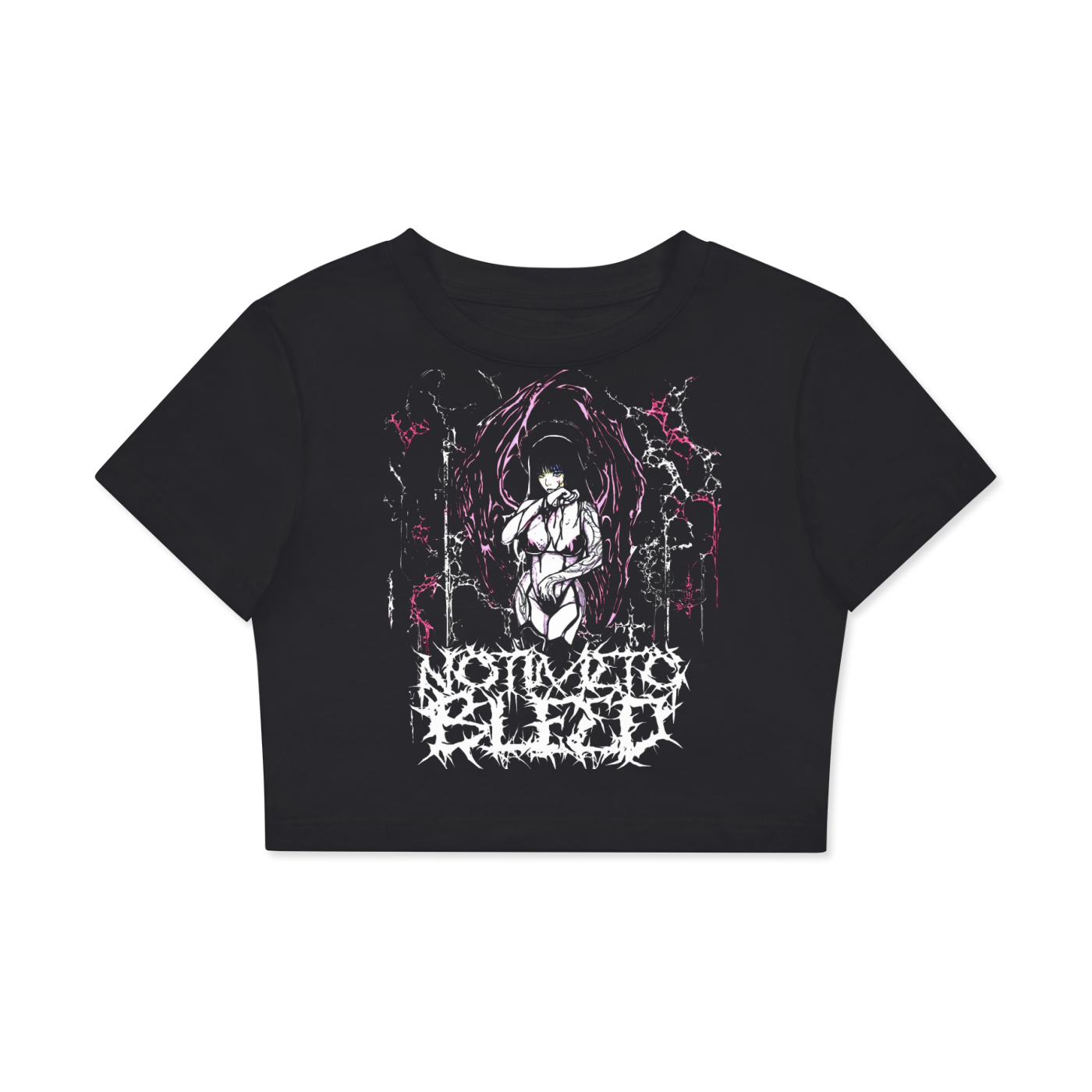 Fallen Fairy Fitted Crop Cotton T-Shirt