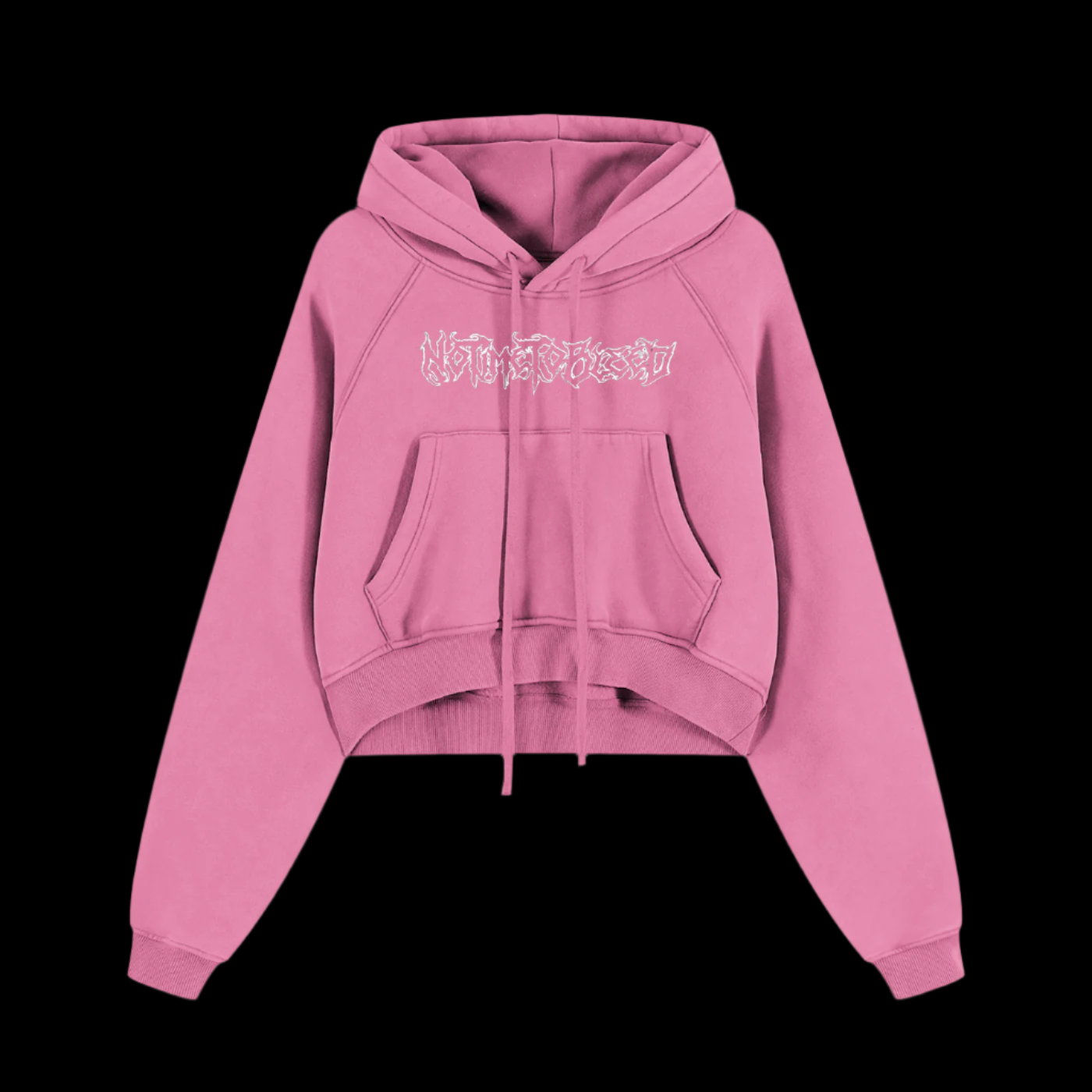 Wings Snow Washed Cropped Hoodie