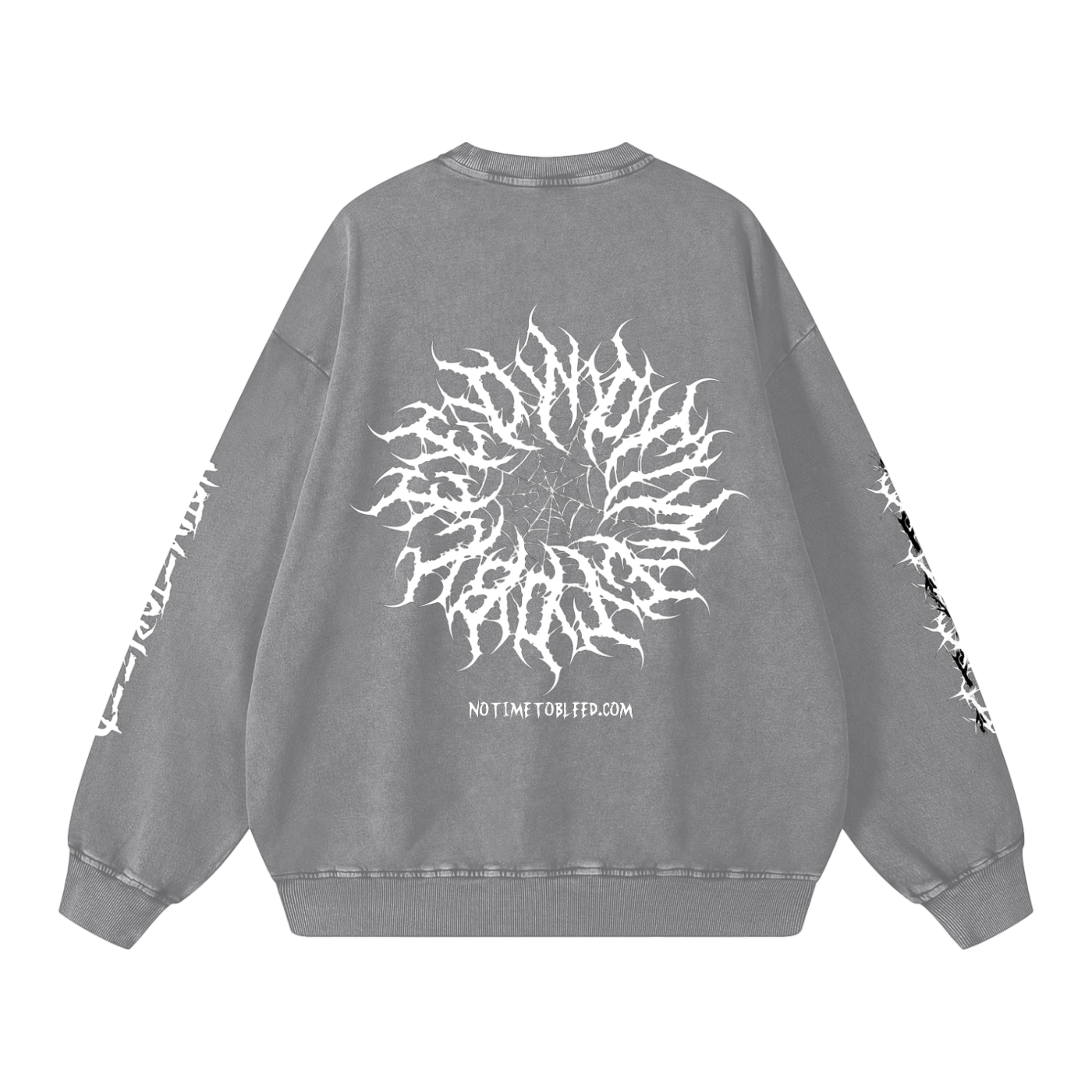 Spider Moon Snow Washed Oversized Sweatshirt
