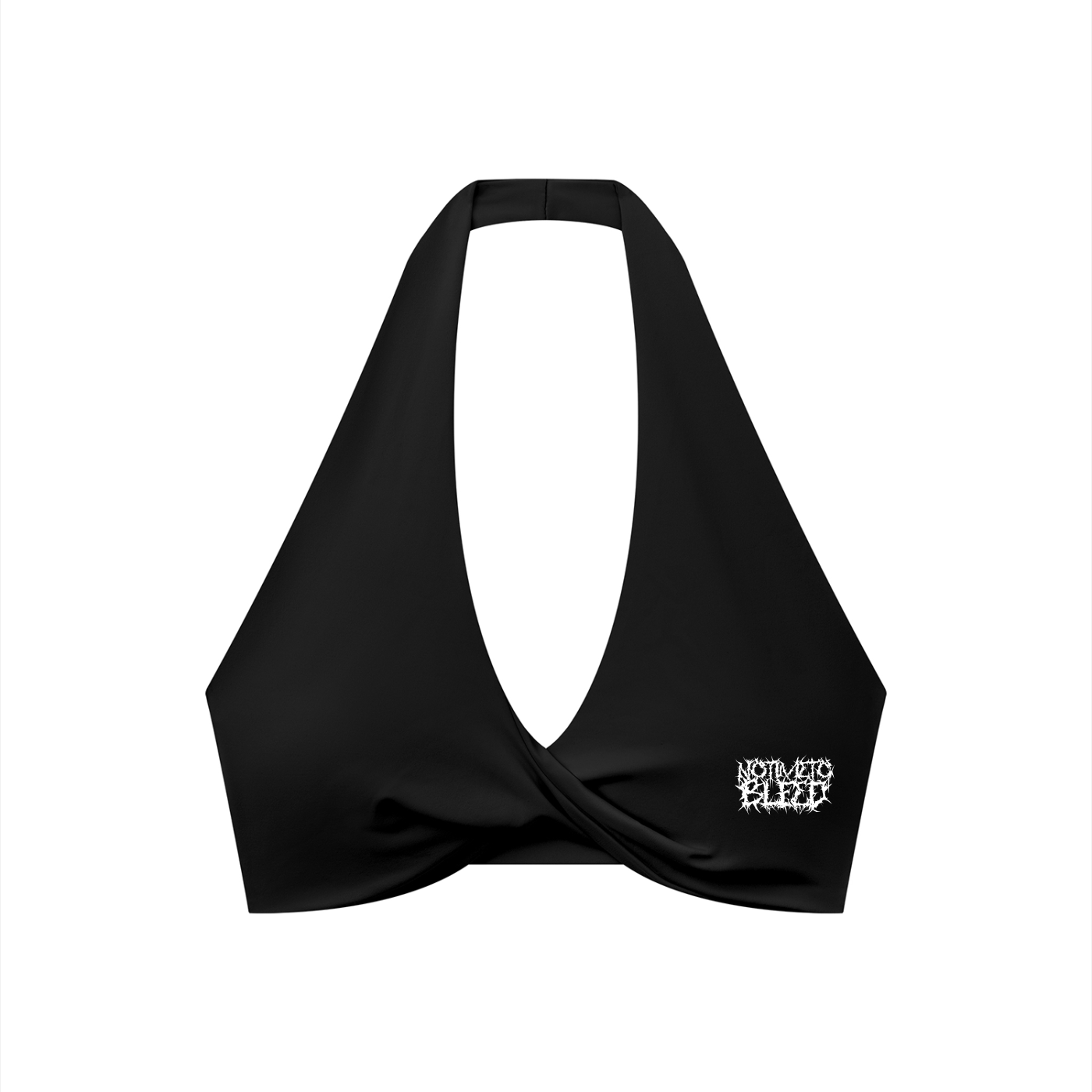 Women's Pleated Halter Sports Bra