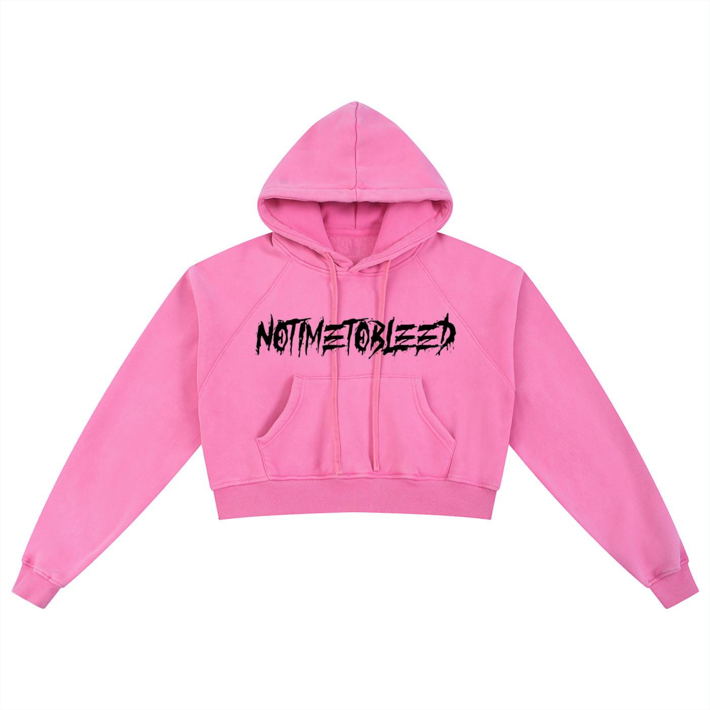 NTTB Pain Snow Washed Cropped Hoodie