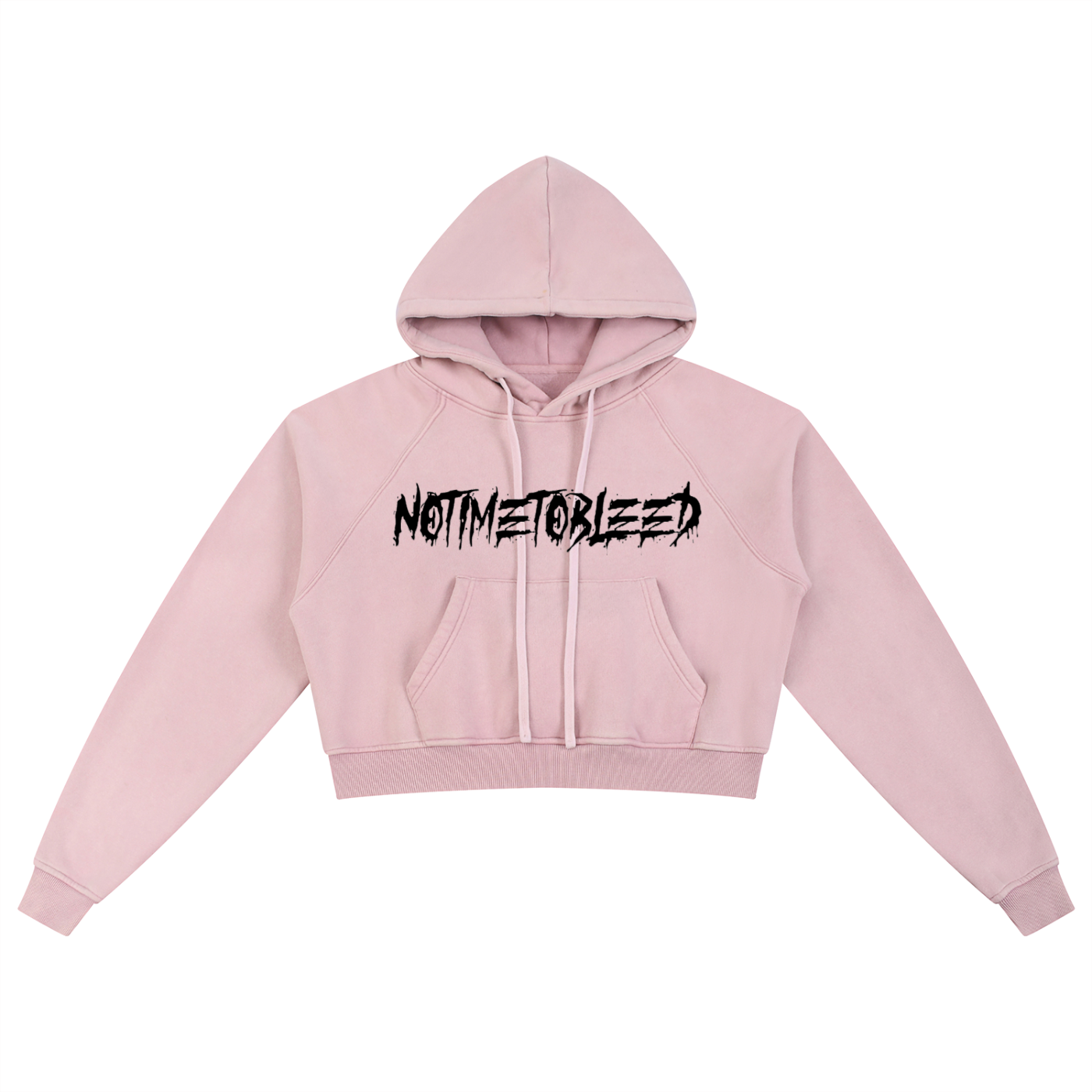 NTTB Pain Snow Washed Cropped Hoodie