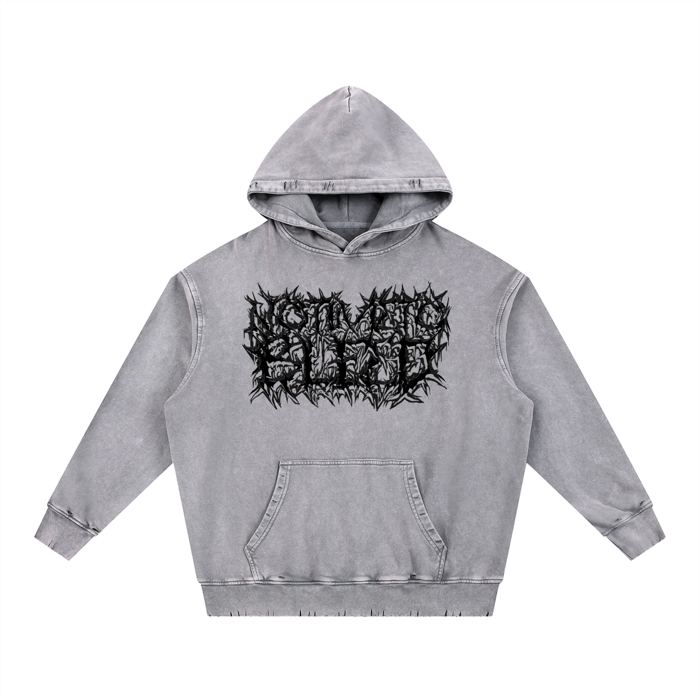 NTTB Snow Wash Hand-Frayed Heavyweight  Hoodie