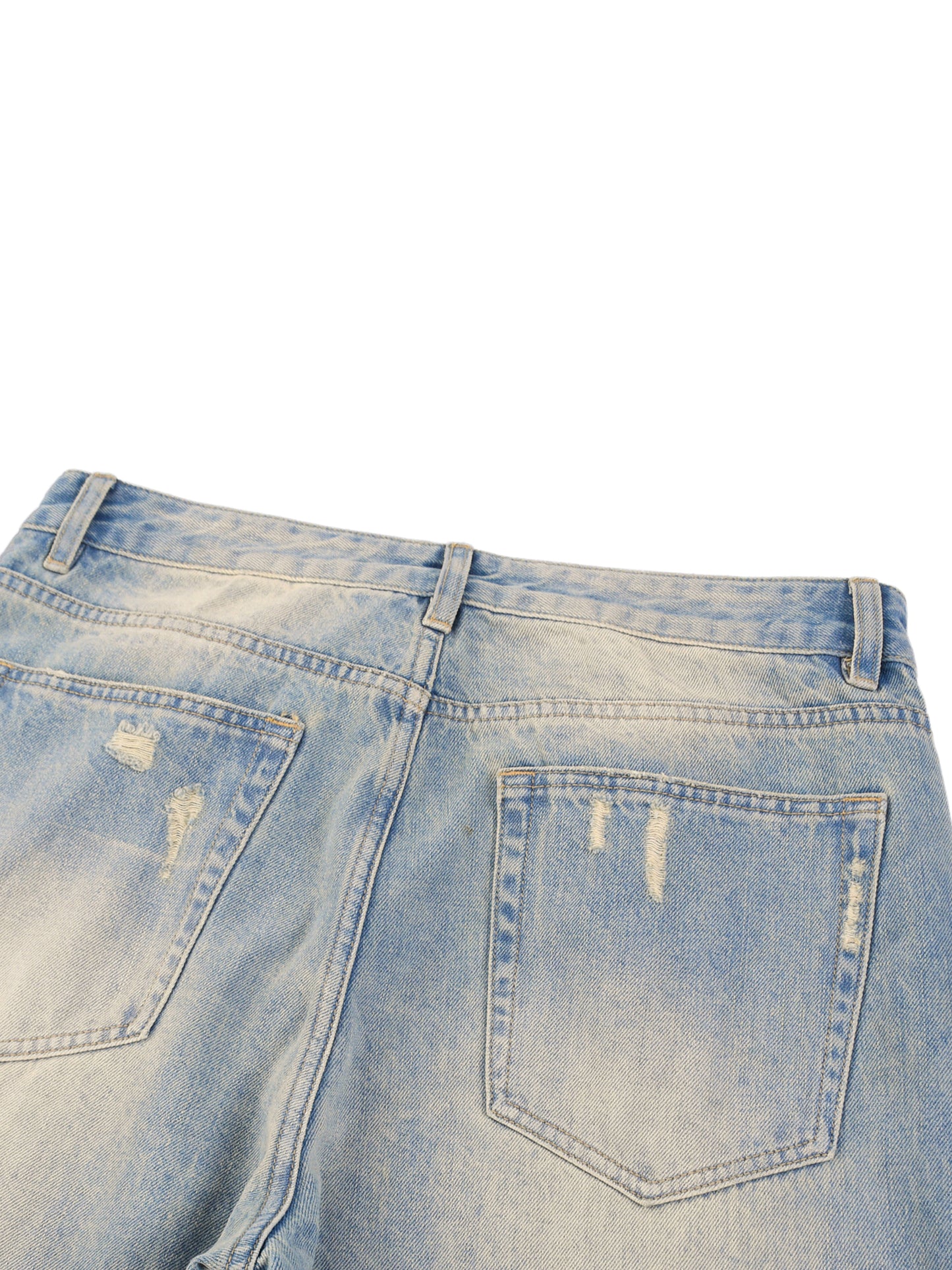 Spider Moon Sun Fade Raw Hem Denim Jeans